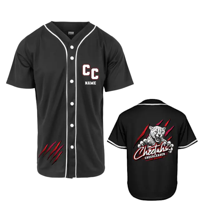 Cheetahs Cheerleader Jersey (Black)