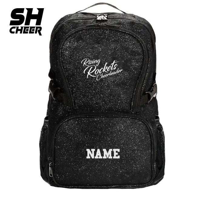 Rising Rockets Cheerleader SHCheer Glitzer Backpack (Red)