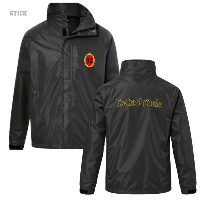 Jecke Fründe Regenjacke V2 mit Stick (Black)