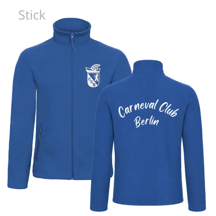 Carneval Club Berlin Fleecejacke mit Stick (Royal Blue)