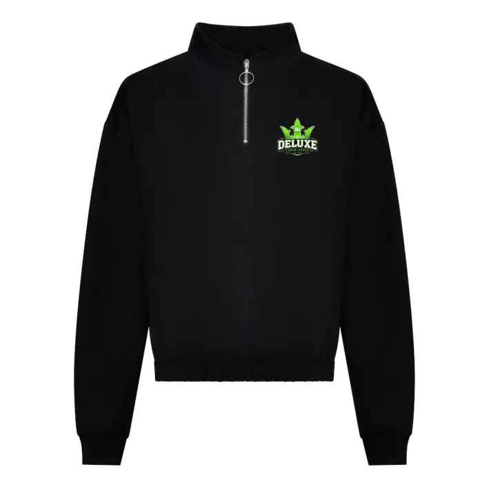 VFL Wolfsburg Deluxe Cheerleader Cropped Zip Sweat (Black)