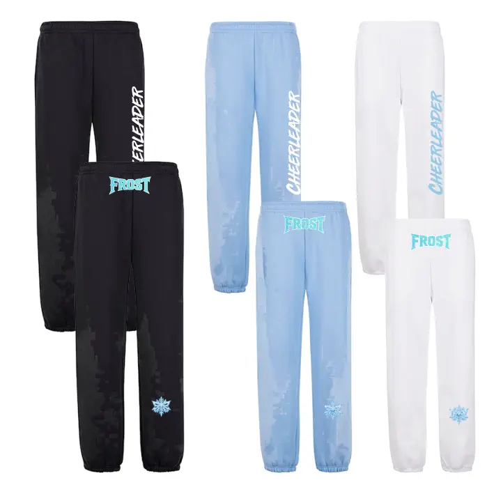 FROST Athletics Cheerleader Jogginghose (Black/White/PuderBlue)