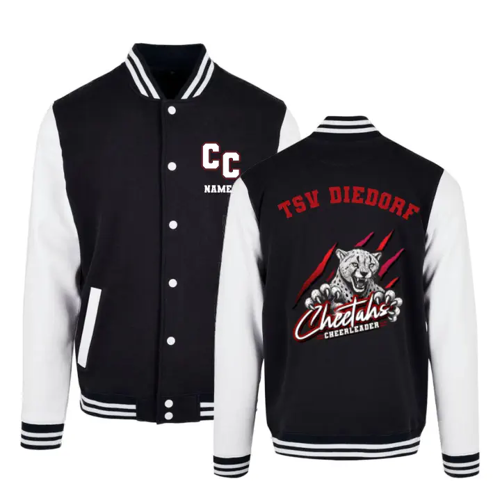Cheetahs Cheerleader Collegejacke (Black/White)