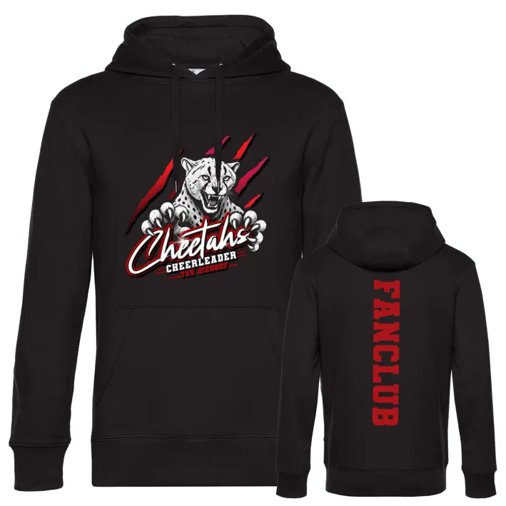 Cheetahs Cheerleader Fanclub Hoodie (Deep Black)