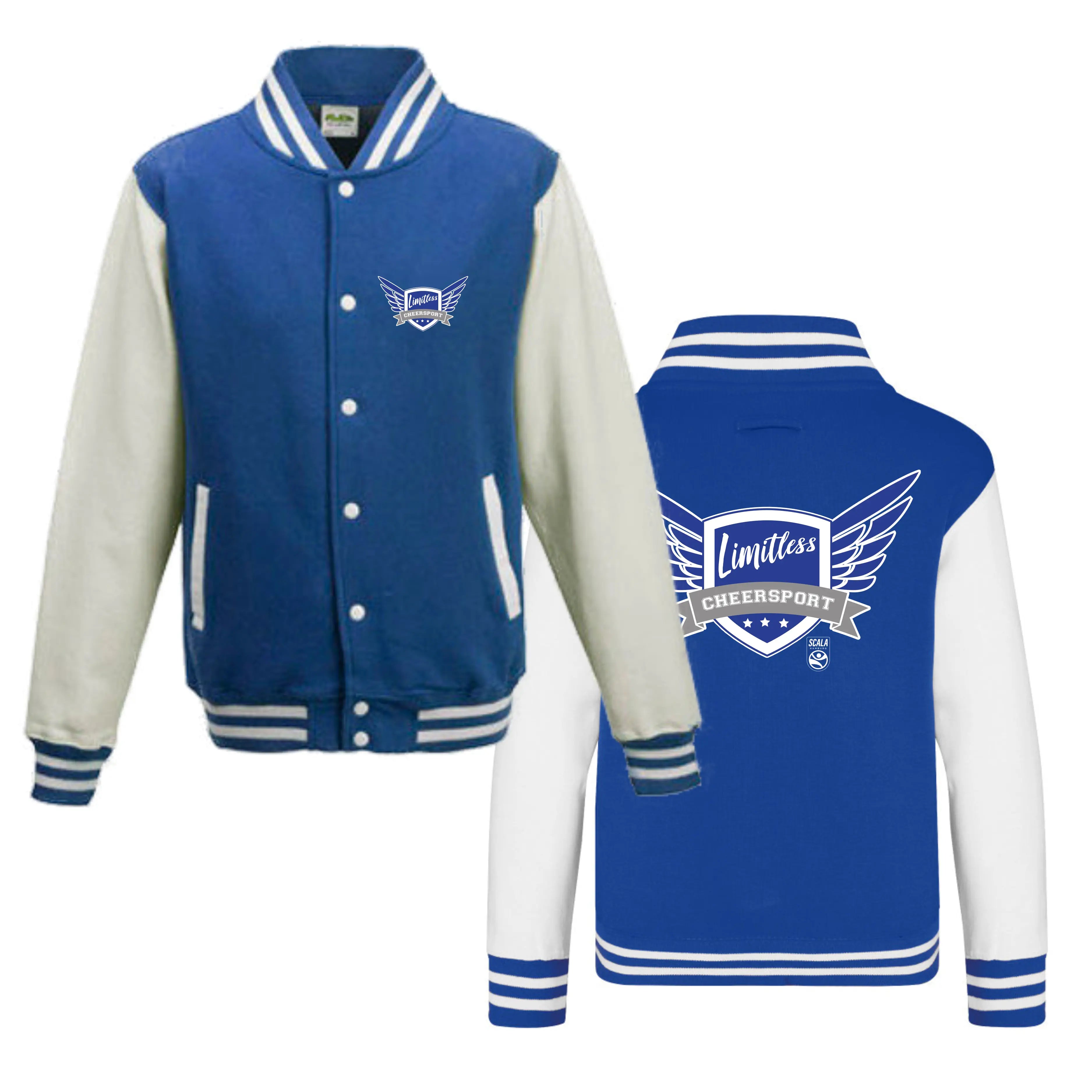 Limitless Cheersport Collegejacke (Royal Blue/White)