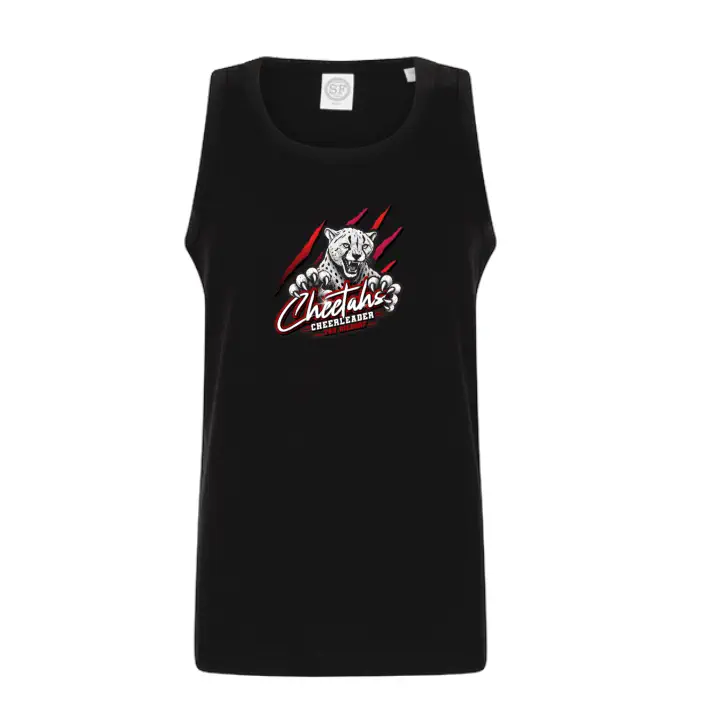 Cheetahs Cheerleader Kids TankTop V1 (Black)