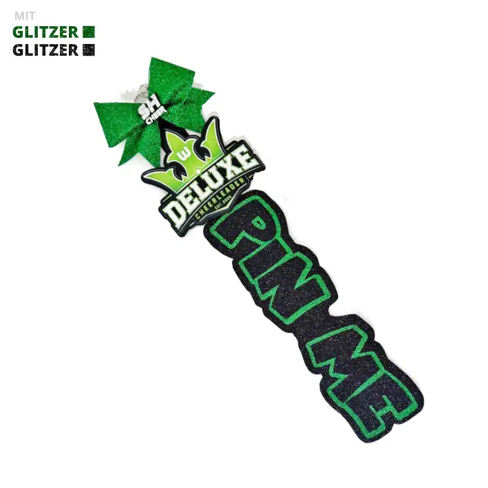 VFL Wolfsburg Deluxe Cheerleader SHCheer Glitzer Pin Me (Black/Green)