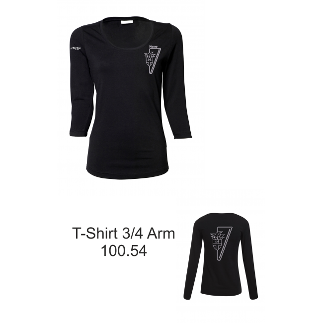 WOMAN 3/4 Sleeve Stretch Tee GKKG bestickt