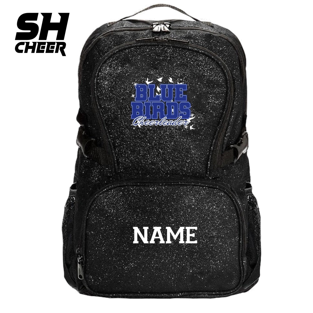 Blue Birds SHCheer Glitter Backpack (Black)