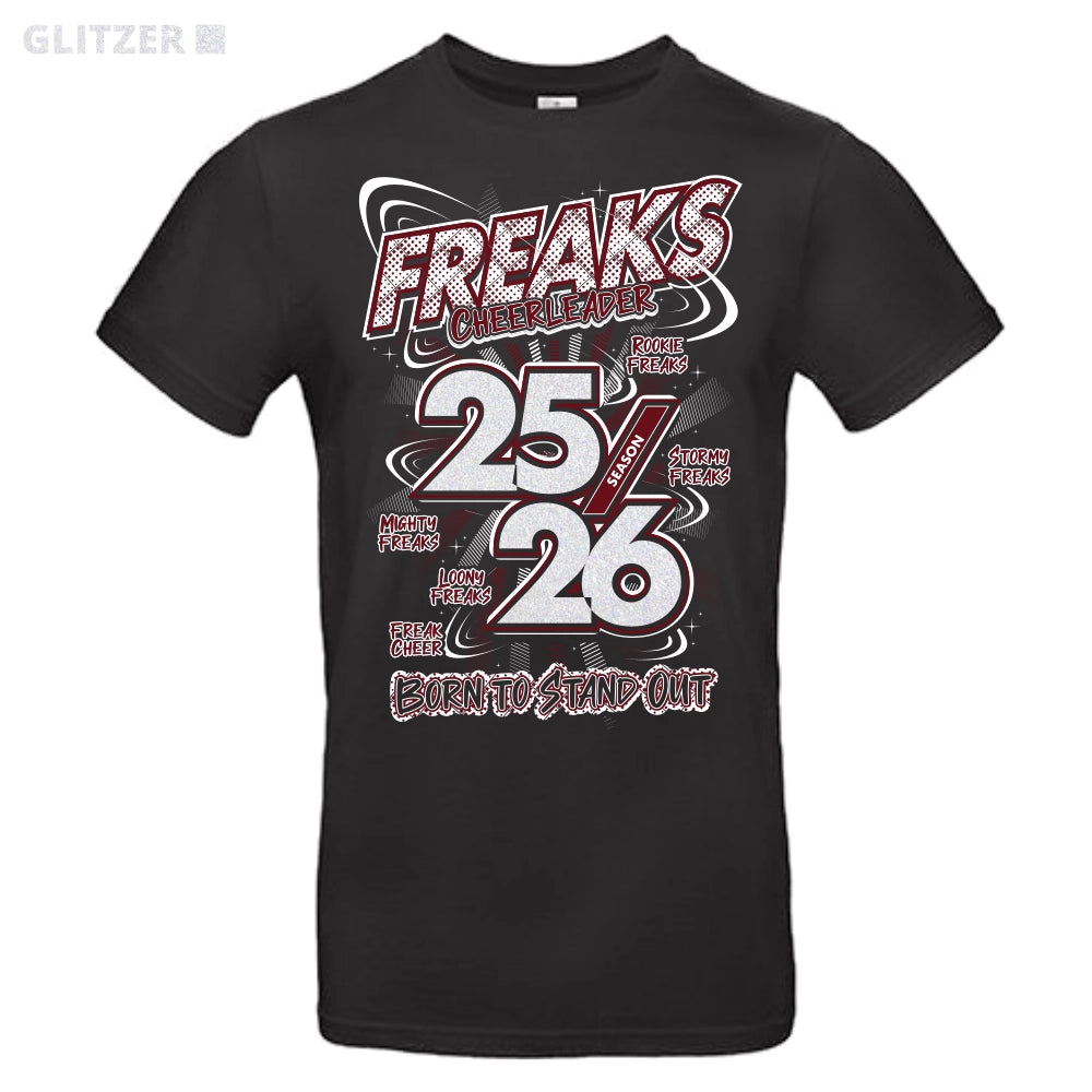 Freaks Cheerleader Glitzer Seasonshirt 25/26 (Black)