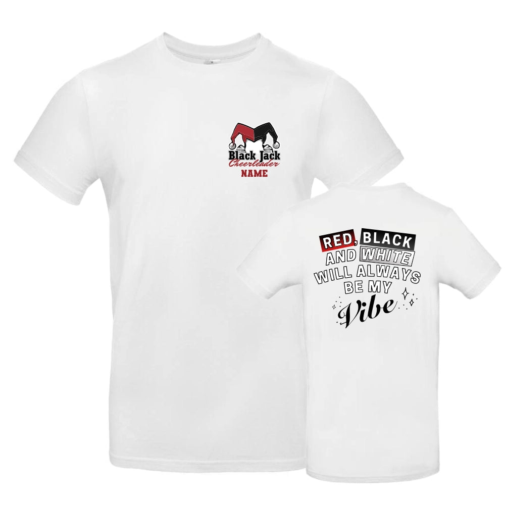 Black Jack Cheerleader T-Shirt V1 (White)
