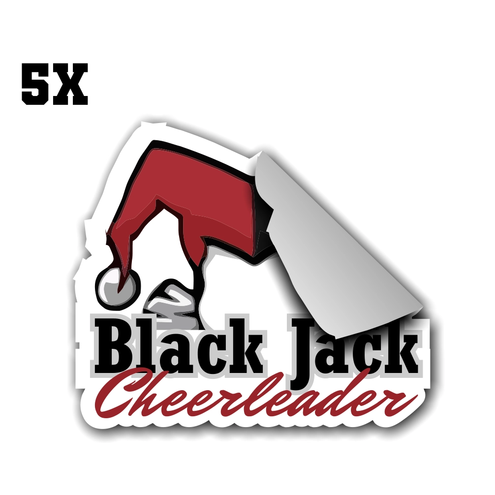 Black Jack Cheerleader 5x V4 Sticker