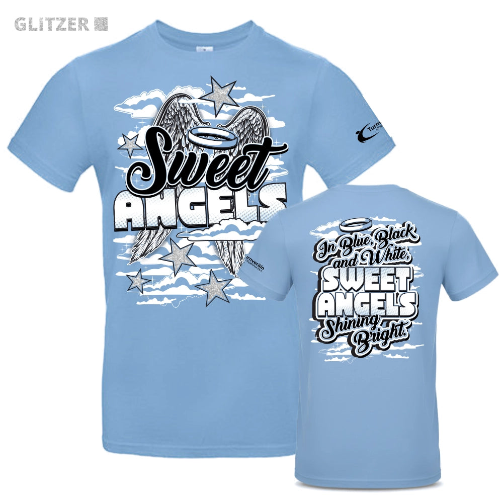Espérance Esch Sweet Angels Glitzer Shirt (Sky Blue)