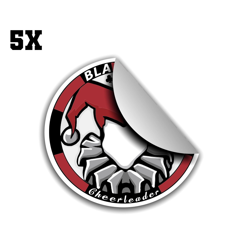 Black Jack Cheerleader 5x V2 Sticker