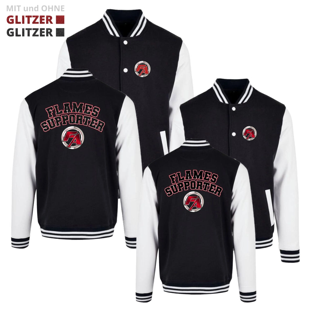 Flames Allstars Supporter Collegejacke (Jet Black/White)