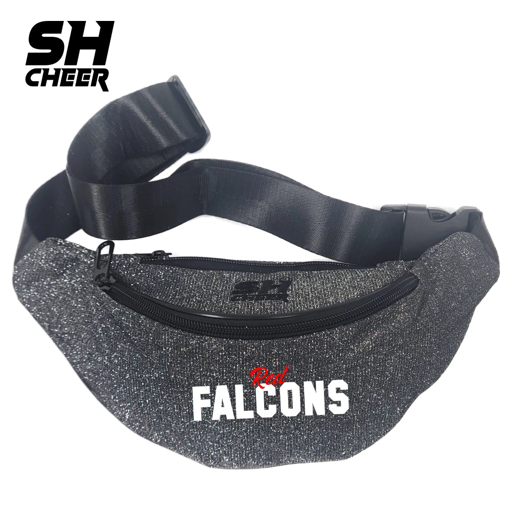 Red Falcons SHCheer Glitzer Belt Bag V2 (Black)