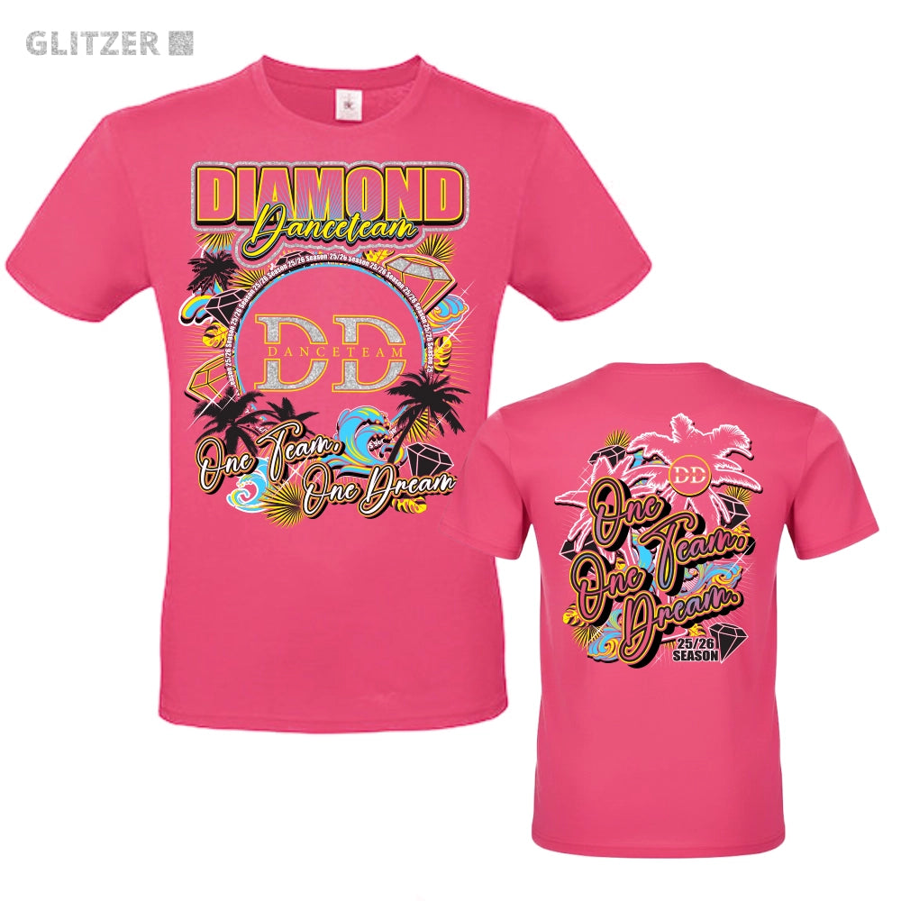 Diamond Danceteam Glitzer Saisonshirt 25/26 (Fuchsia)