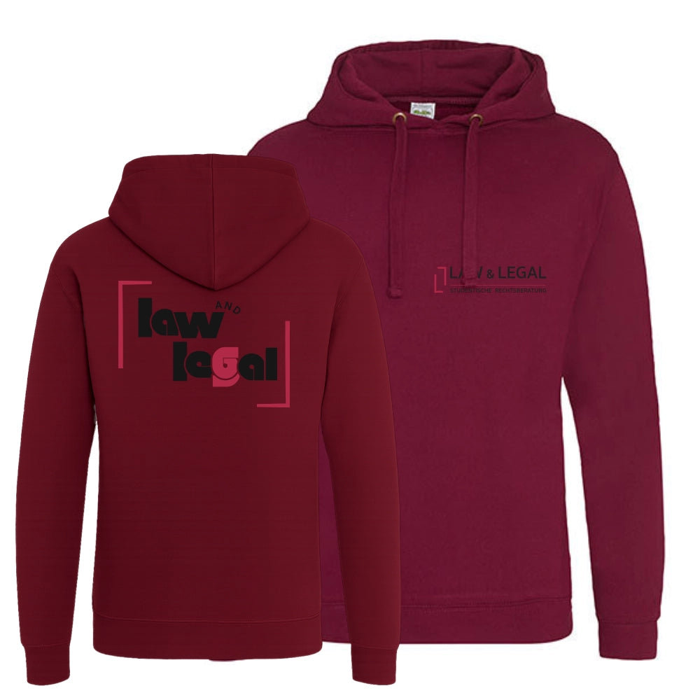 LAW & LEGAL - studentische Rechtsberatung Hoodie V3 (Burgundy)