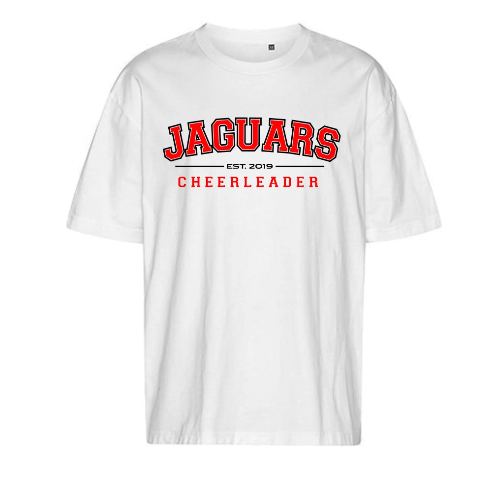 Jaguars Cheerleader Oversized Basic Shirts (White)
