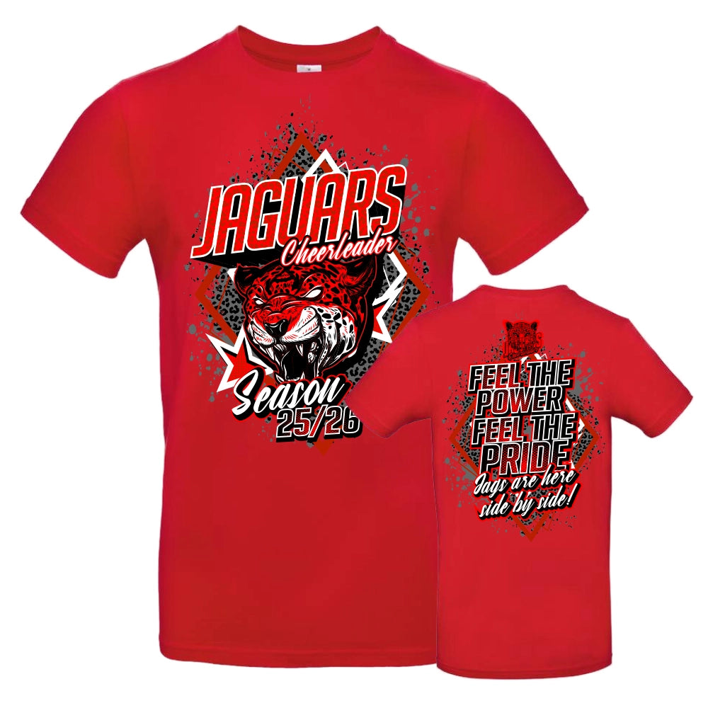 Jaguars Cheerleader Glitzer Seasonshirt 2025/2026 (Red)