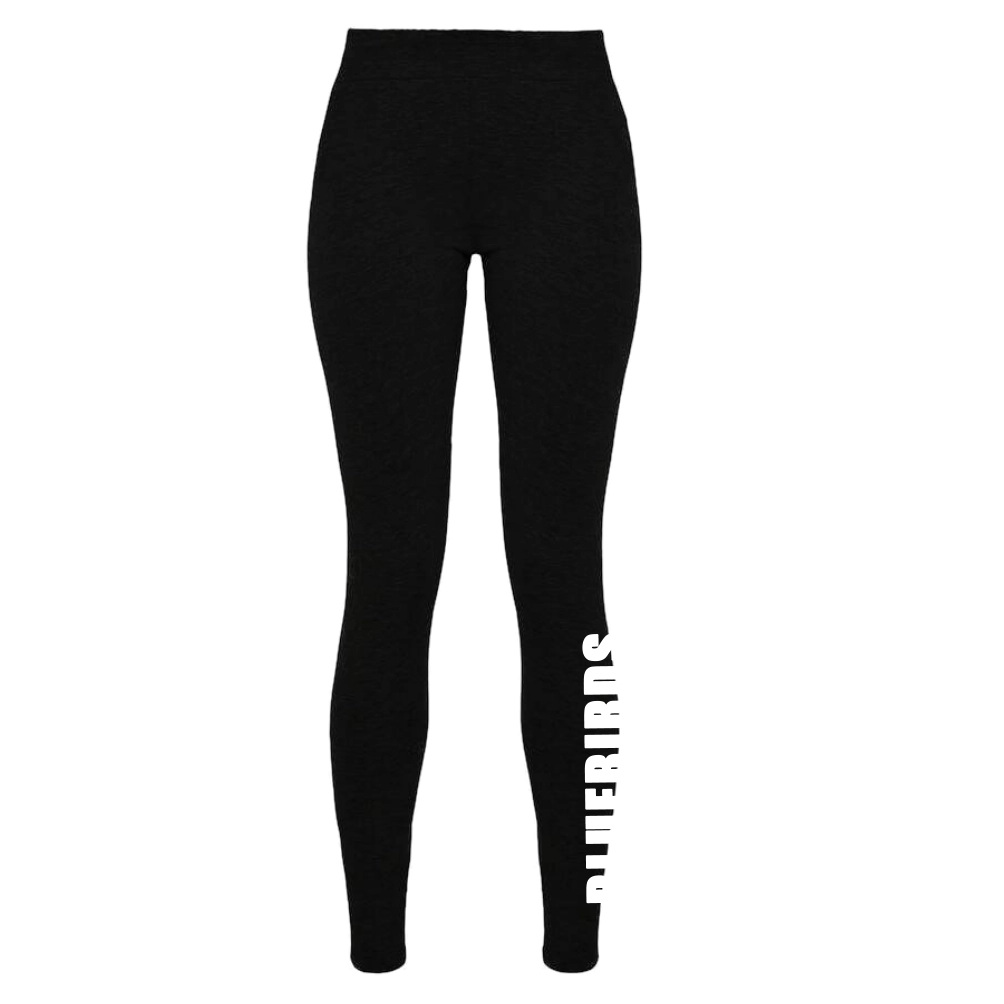 Blue Birds Leggings (Jet Black)
