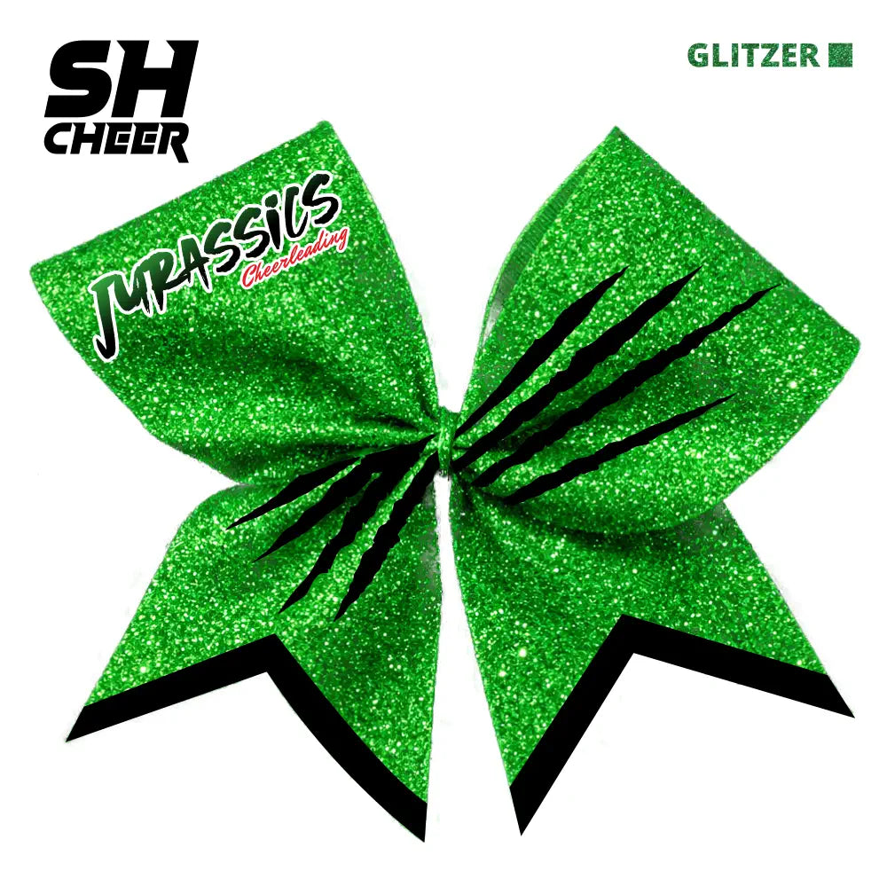 Jurassics Cheerleading SHCheer Glitzer Schleife (Black/Green)