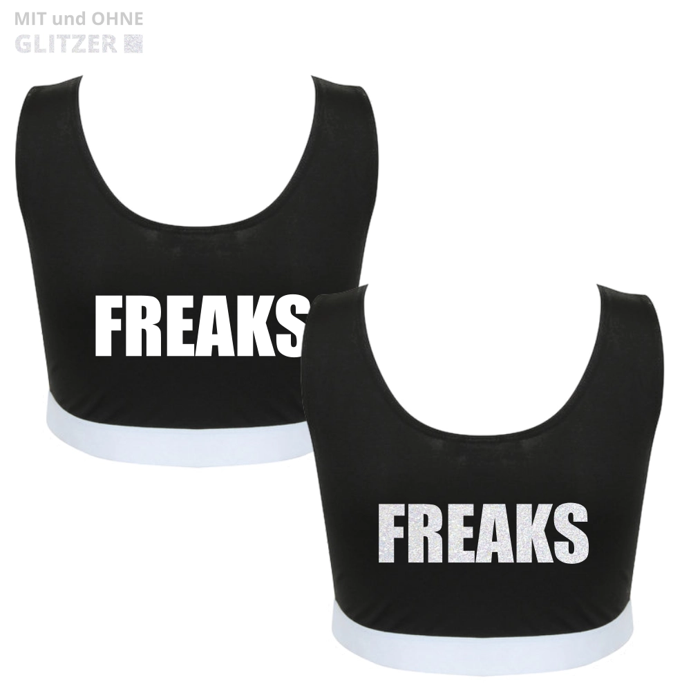 Freaks Cheerleader Sport Top (Black/White)