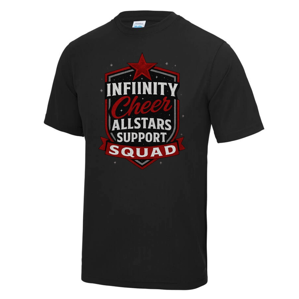 Infinity Cheer Allstars Support Shirt (Black)
