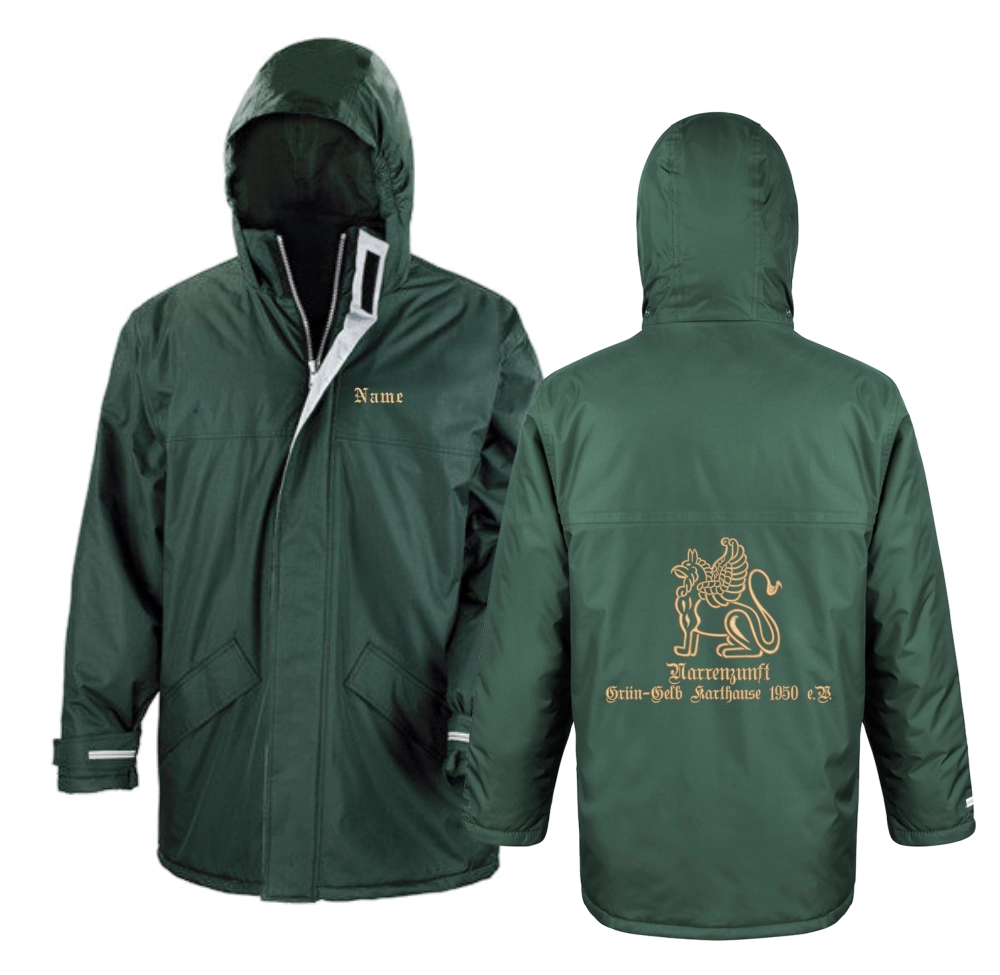 NZGG Narenzunft Grün-Gelb Karthause e.V. - Winter Parka mit Stick (Bottle Green)