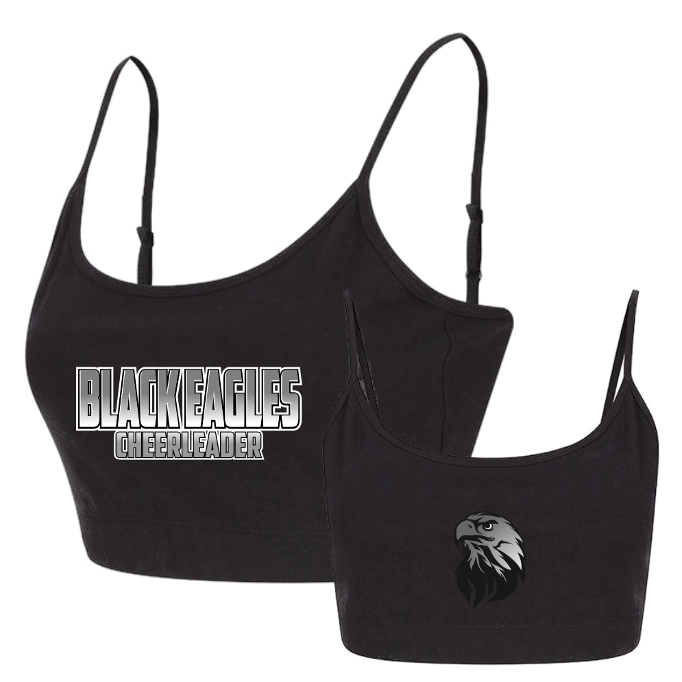 Black Eagles Cheerleader Sporttop/Bra (Jet Black)