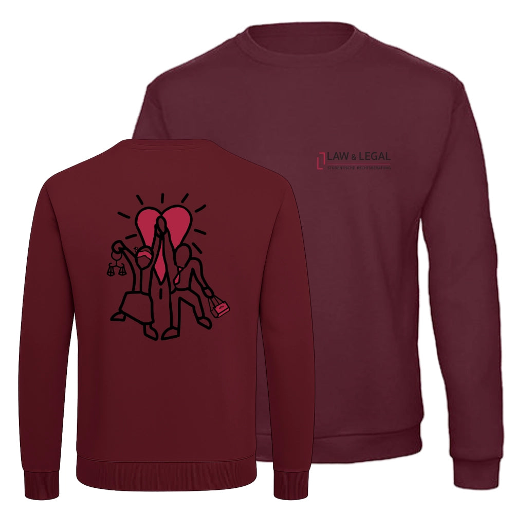 LAW & LEGAL - studentische Rechtsberatung Sweatshirt V2 (Burgundy)