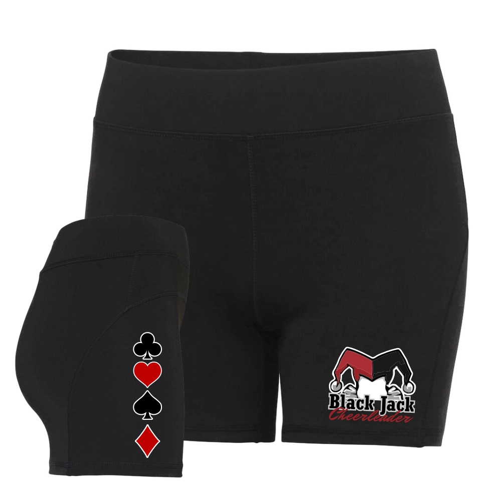 Black Jack Cheerleader Pro Shorts (Jet Black)