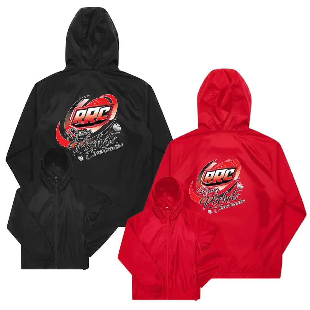 Rising Rockets Cheerleader Regenjacke Windbreaker (Black/Red)