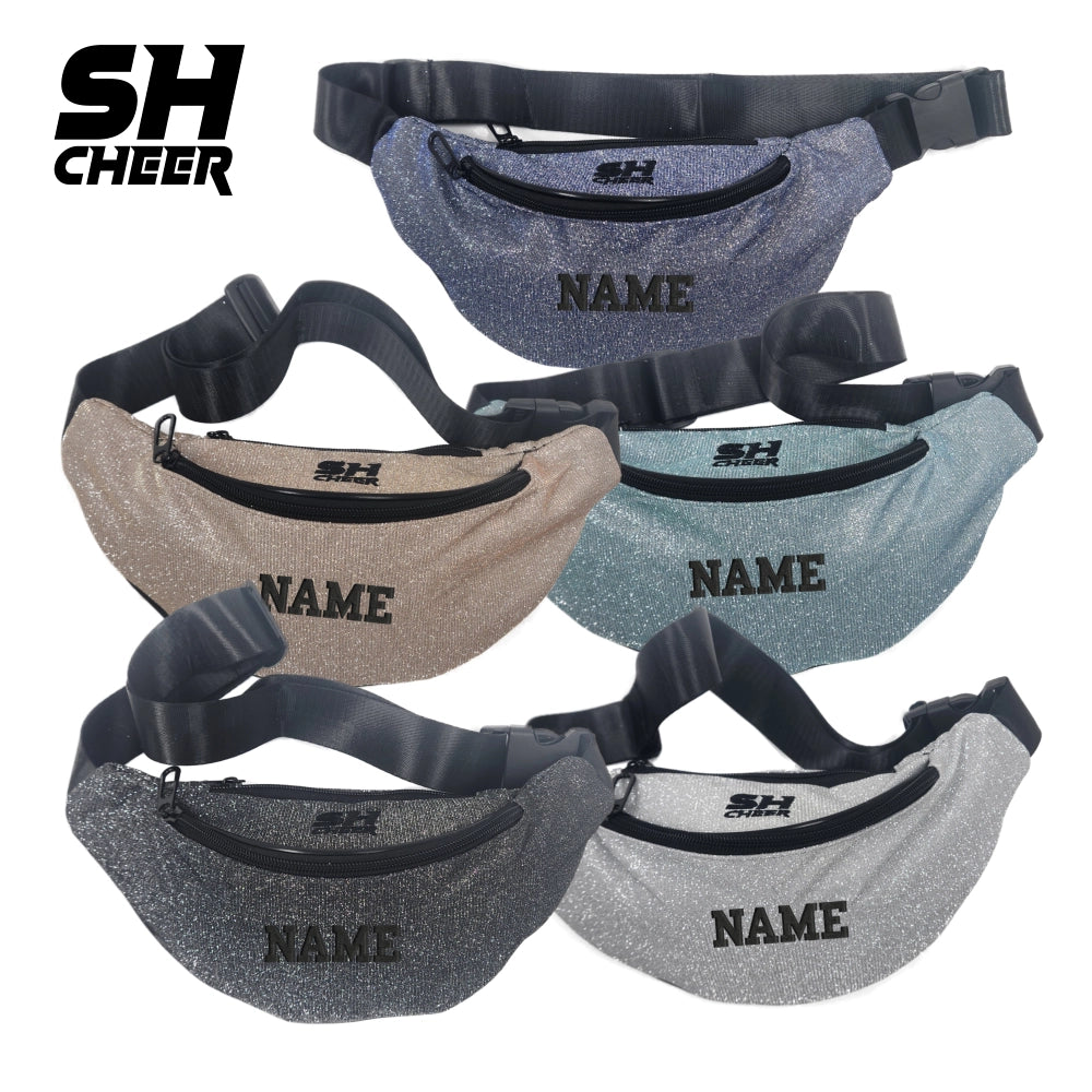 SHCheer Glitzer Belt Bag V2 (Black/ White/ Blue/ Gold/ Turquoise)