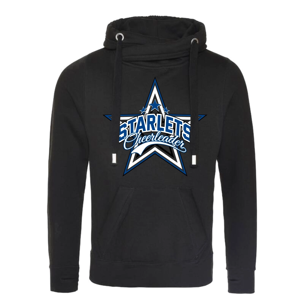 Starlets Cross Neck Hoodie (Jet Black)