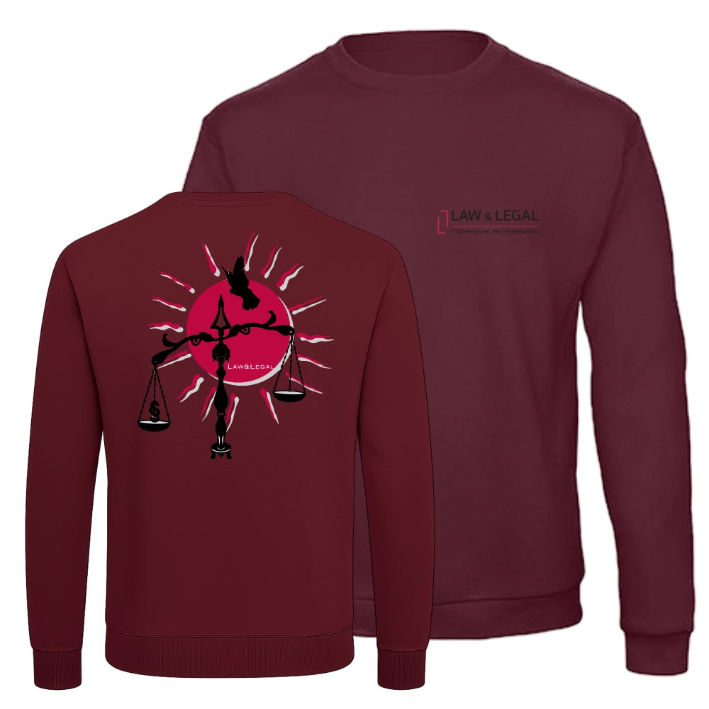 LAW & LEGAL - studentische Rechtsberatung Sweatshirt V1 (Burgundy)