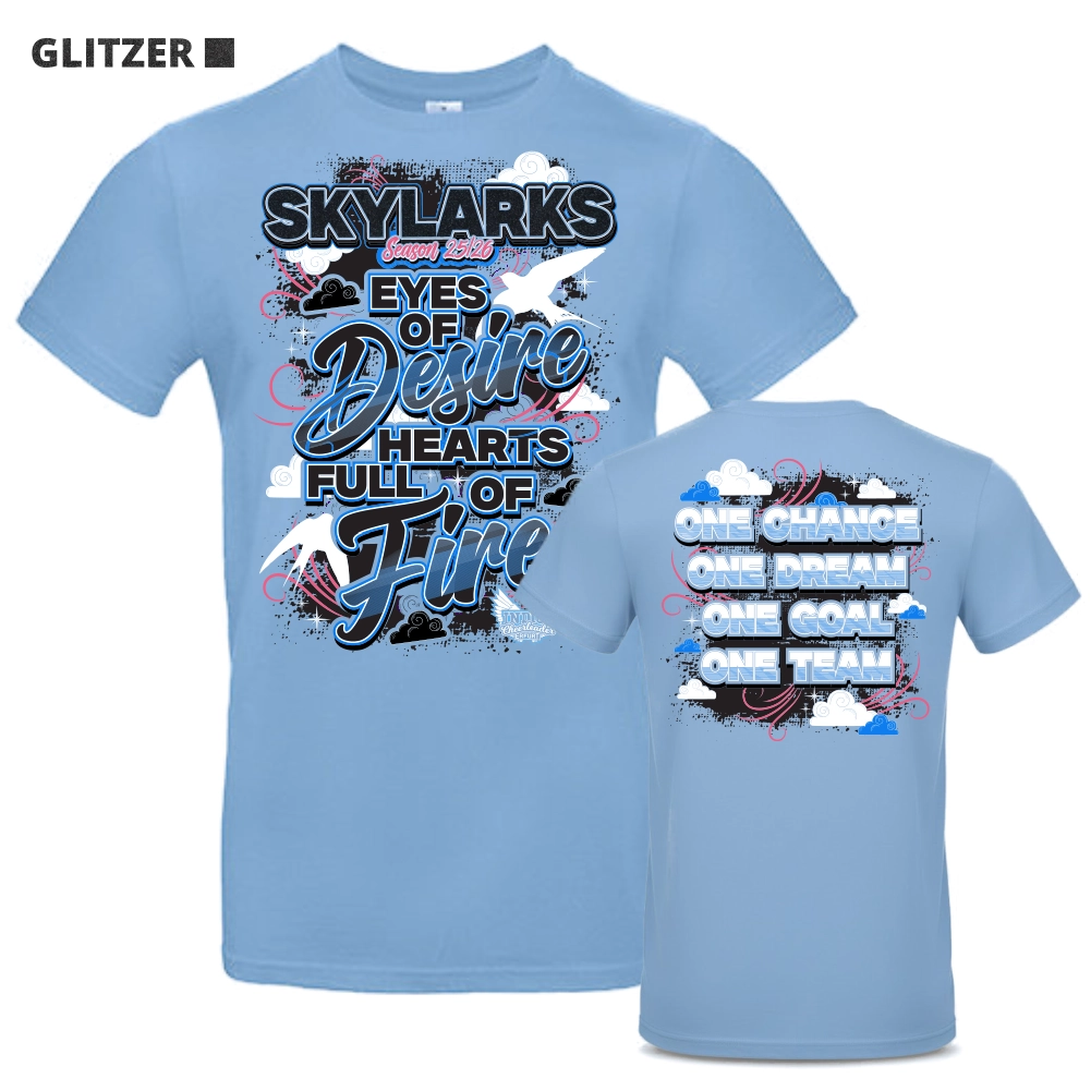 Indigo Cheerleader Glitzer Seasonshirt 25/26 (Sky Blue)