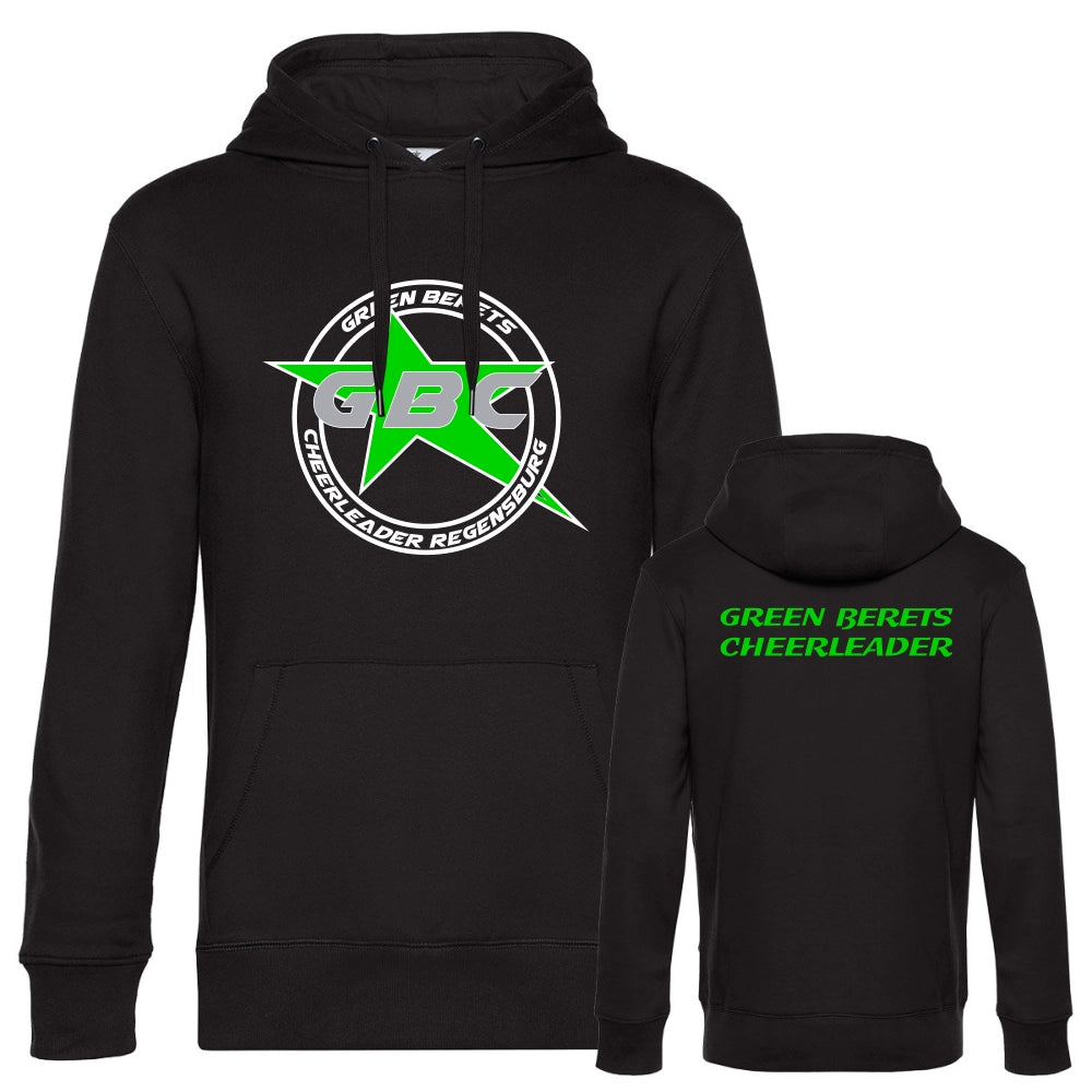 Green Berets Cheerleader Hoodie (Deep Black)