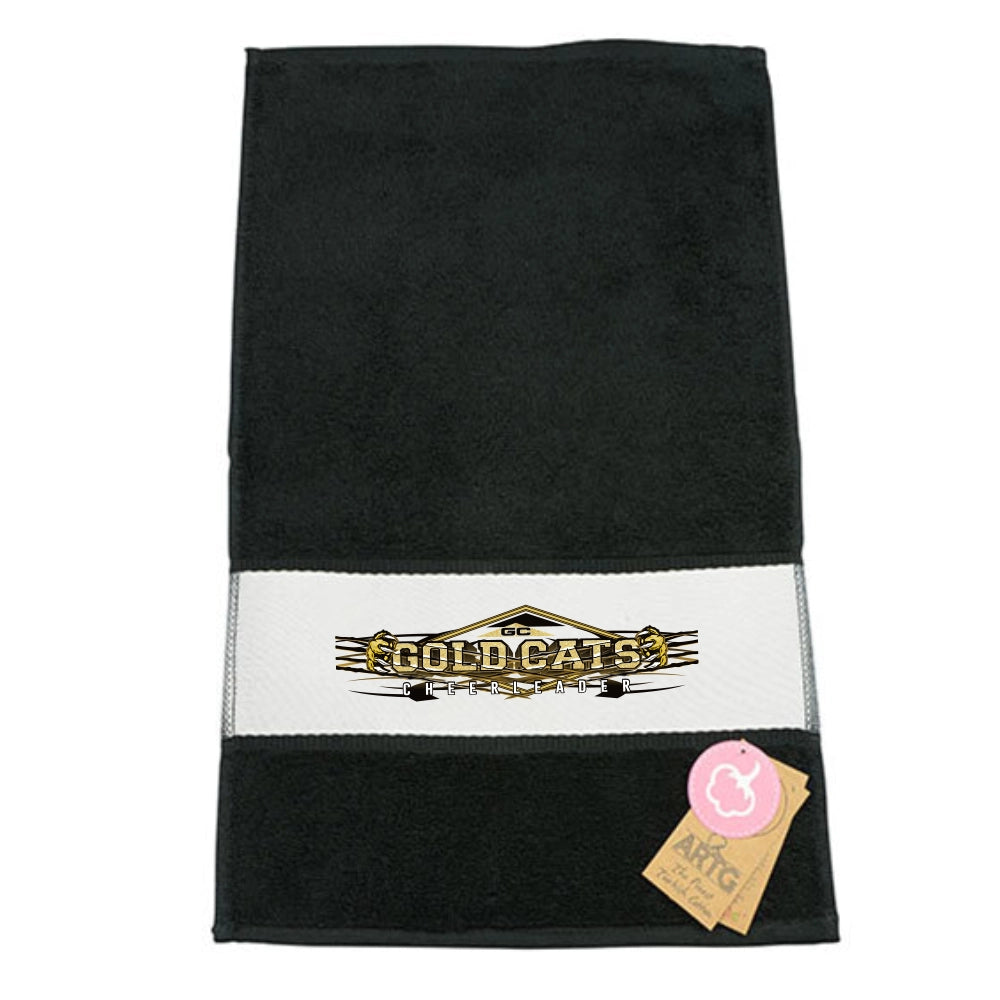 Gold Cats Handtuch (Black)