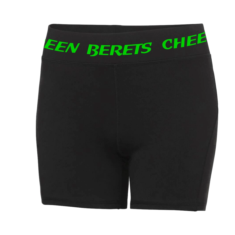 Green Berets Cheerleader Pro Shorts (Jet Black)