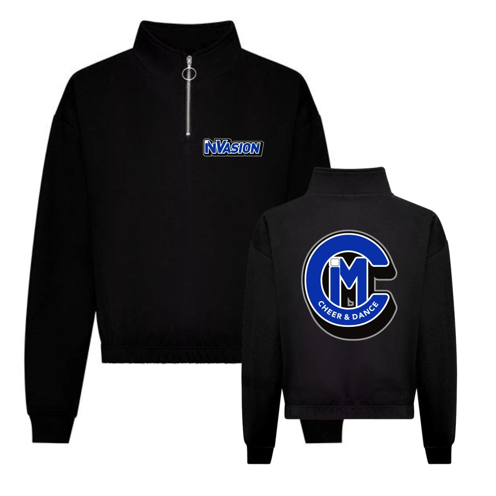 Cheer InMotion Cropped Zip Sweat (Black)