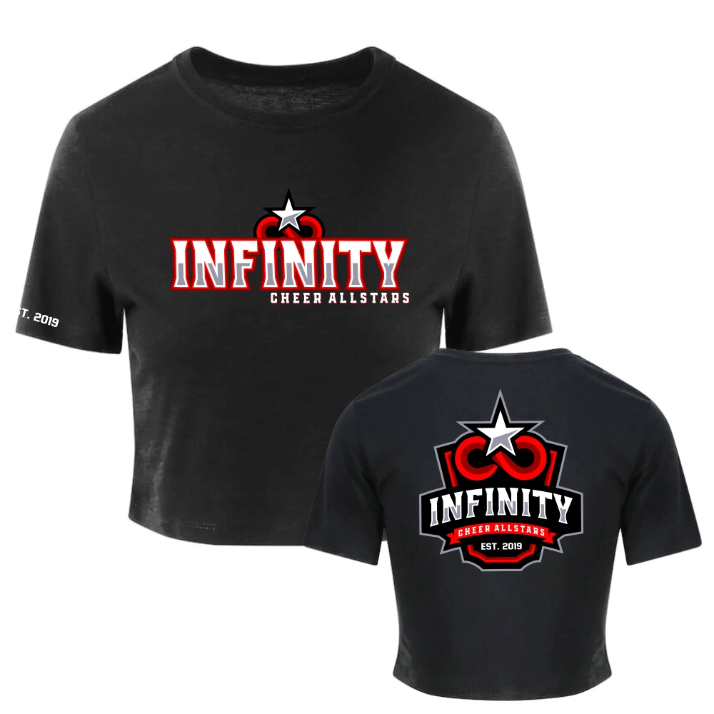 Infinity Cheer Allstars Cropped Shirt (Black)