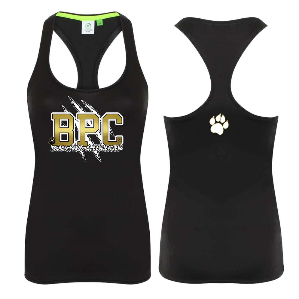 Black Paws Cheerleader Sporttop Long (Black)