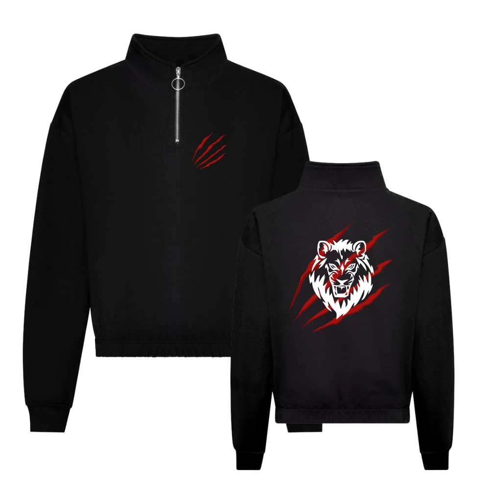 Lions Cropped Zip Sweat (Black)