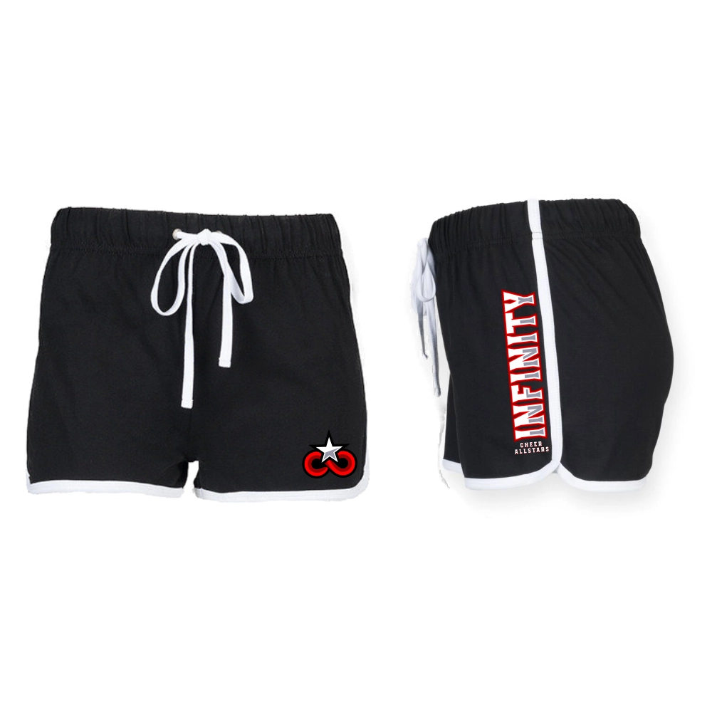 Infinity Cheer Allstars Retro Shorts (Black/White)