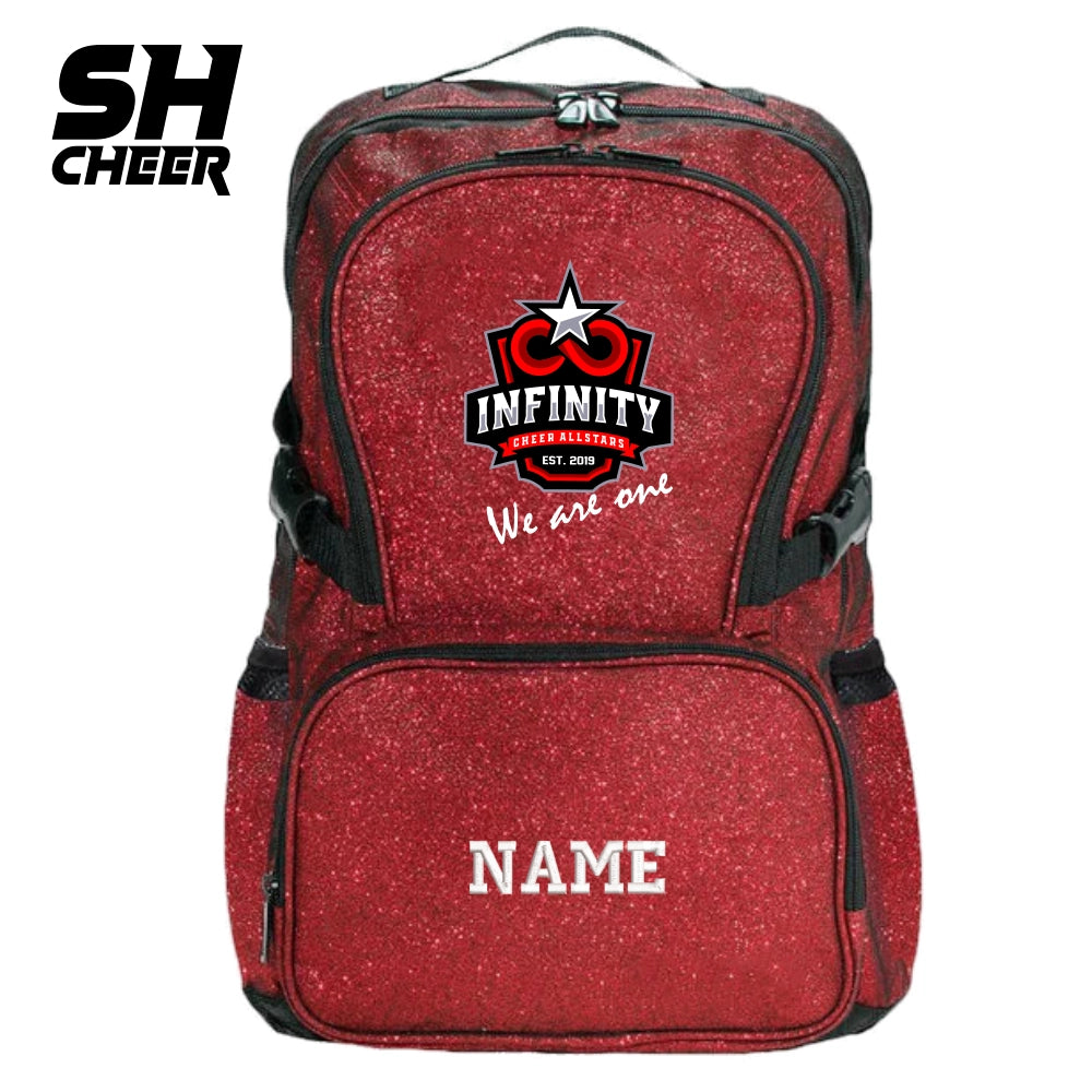 Infinity Cheer Allstars SHCheer Glitzer Backpack (Red)