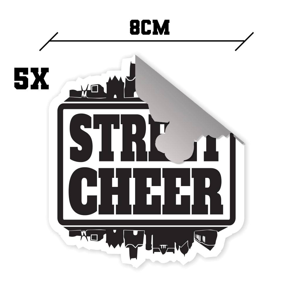 Street Cheer 5x Sticker 8cm