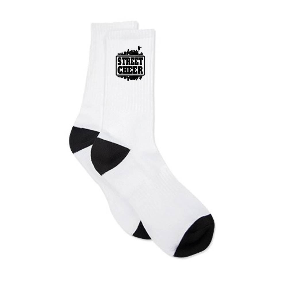 Street Cheer Socken (Weiss/Schwarz)