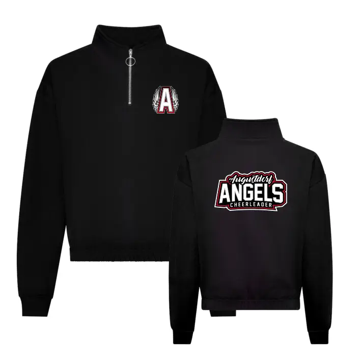 Angels Augustdorf Cropped Zip Sweat (Black)