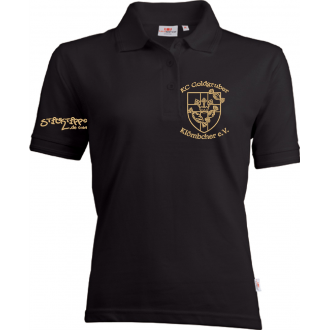 WOMAN Basic Polo Uniwear KC Goldgruber Klömbcher bestickt